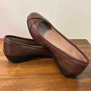 Brown Leather Women's Flats